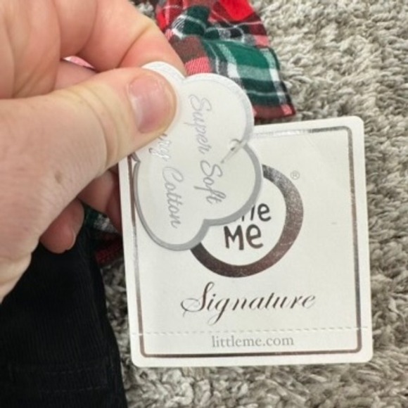 Little Me 6M Baby Holiday Outfit Flannel Shirt Corduroy Nutcracker Pants Set NWT - Picture 5 of 11